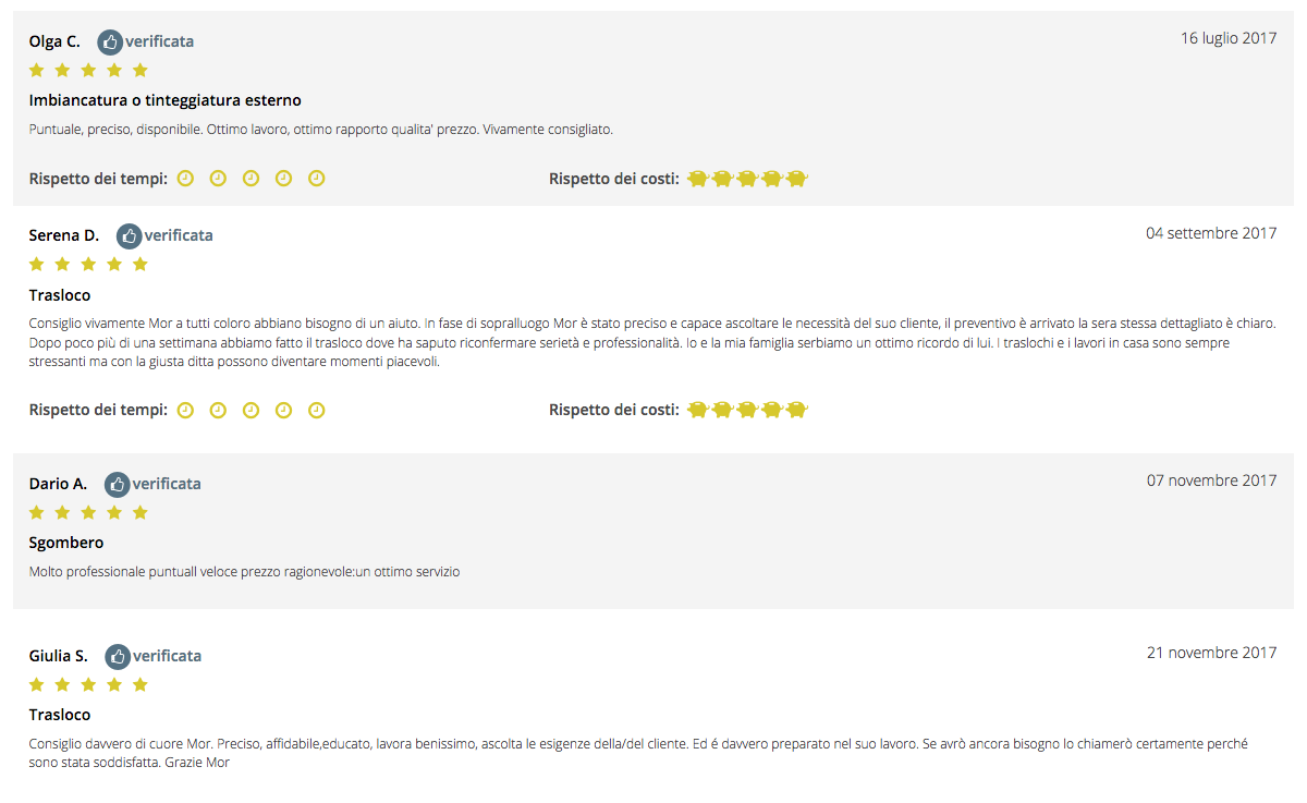 Vedi tutte le nostre recensioni su ProntoPro, di M.T. Service